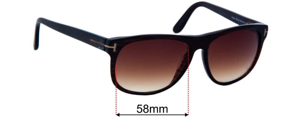 Tom Ford Olivier TF236 58mm Replacement Lenses